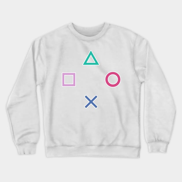 Controler buttons playstation Crewneck Sweatshirt by Cute-Treasure